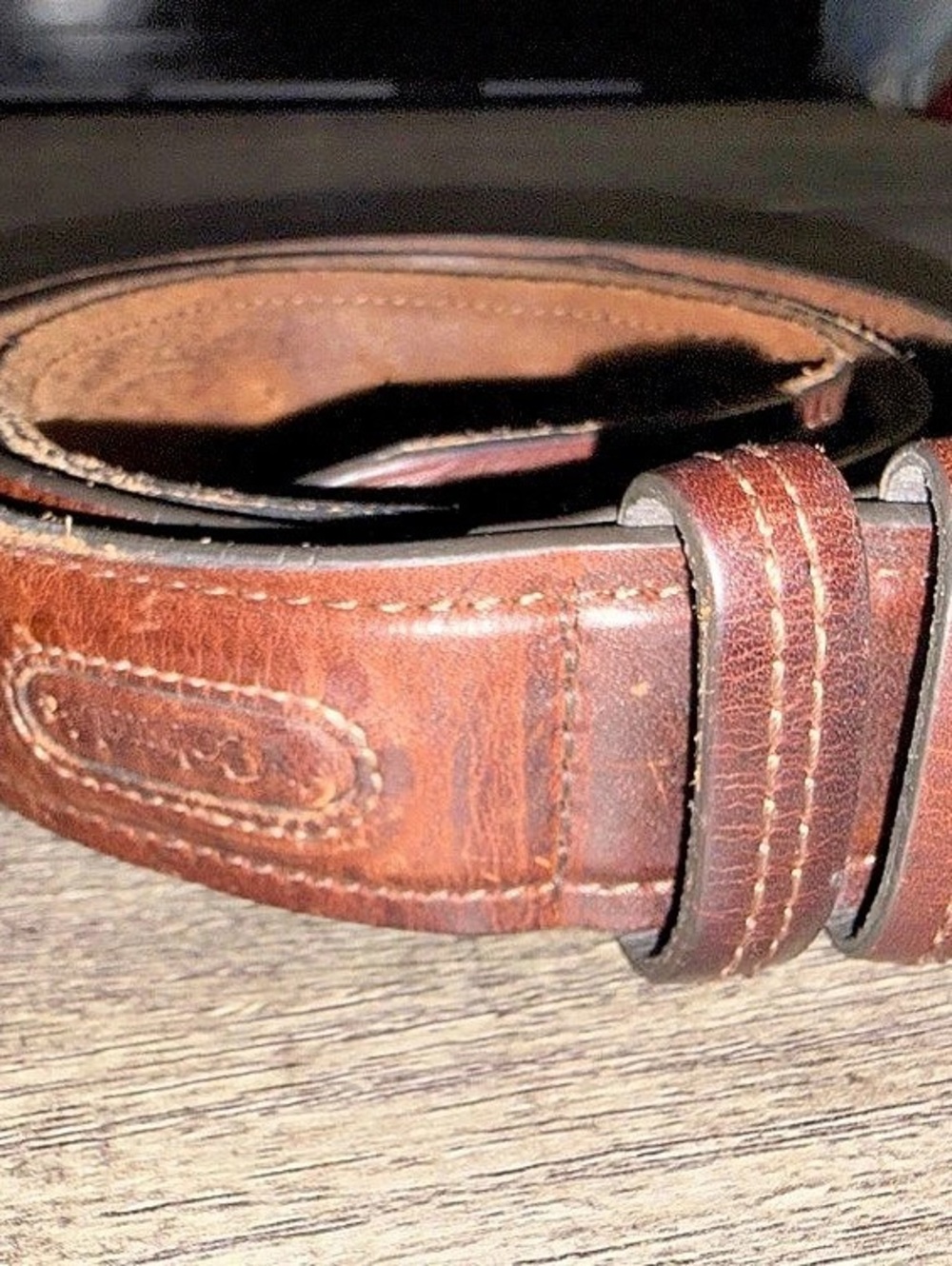 Columbia Men's Leather Belt Brown Size 44